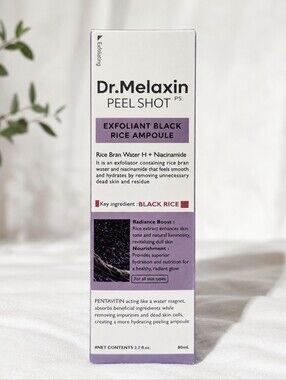 NEW Dr. Melaxin Peel Shot Exfoliating Black Rice Ampoule 80 mL K-Beauty
